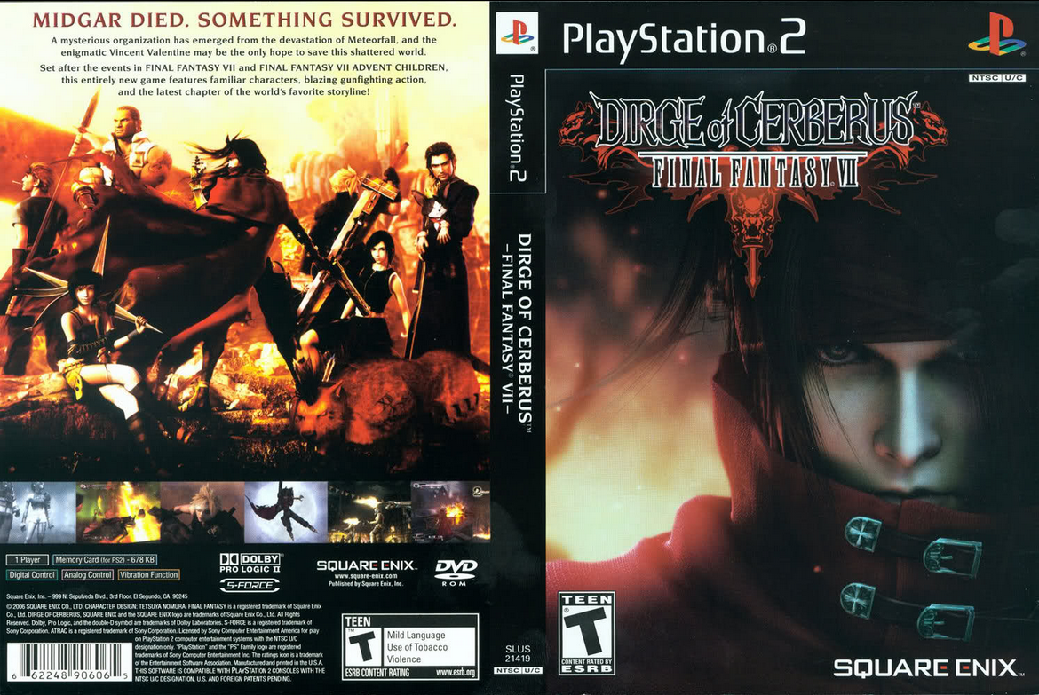 Dirge of Cerberus: Final Fantasy 7, Game Manual & Brady Game Guide